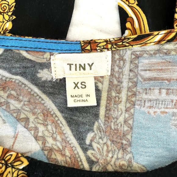 Anthropologie Tiny Landmark Paris Postcard Wrap Tie Top NWOT - Picture 4 of 6